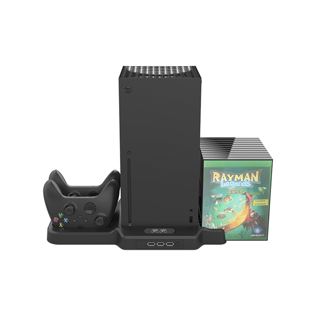 CoolRabbie Xbox One Cooling Fan With Game Disc Storage Holder Controller Charger Charging Dock for XBOX One Series S/X Charger
