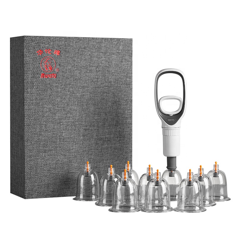 Traditional Chinese Medicine Hwato Brand High Quality Thickened Vacuum Hijama Cupping Therapy Set For Body Use Antirheumatic