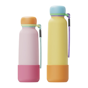 Botella de Agua Aislada de Acero Inoxidable de 18 oz, Libre de BPA, con Pajita, Boca Estrecha, Botella de Viaje, Funda de Silicona, Vaso Deportivo - Product Image 2