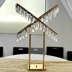 SMOOTH Event Party Celebration Decoration Acrylic Crystal Beads Gold <b>Stand</b> For Wedding Table Centerpieces - Product Image 1