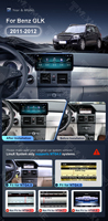 Convient pour Mercedes Benz GLK 2011-2012, écran de navigation ultra-fin HD de 12,3 pouces pour lecteur Linux Auto GPS, montage sur tableau de bord, 1 an