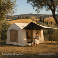 Tente gonflable Zentopia 4 m² compacte, imperméable, installation rapide, porte simple, pour 2 personnes, camping, randonnée en plein air