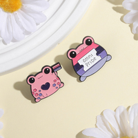 Épingles en émail en forme de grenouille de la fierté omnisexuelle, broches drapeau LGBT, badges de sac à dos, bijoux cadeaux pour amis