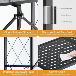 Direct Selling 5 Tier Metal Foldable Modern <b>Storage</b> Rack for Hand Tools-Household Shelving <b>Unit</b> Multi-functional Design - Product Image 4