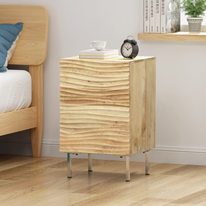 Comodino con 1 Anta in Legno Smontabile, Mobile Contenitore per Camera da Letto - Product Image 1
