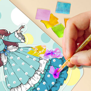 Sanat etiket çizim kurcalamak prenses sanat suluboya boya yaratıcı çocuklar için eğitici oyuncak kumaş kiti - Product Image 4