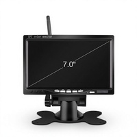 Kit de caméra de recul sans fil avec vision nocturne infrarouge et moniteur LCD 7 pouces pour bus, voiture et camping-car