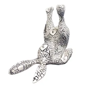 الكرتون الرقم الفيبرجلاس الكرتون أرنب تمثال الحديثة تماثيل راتنج كبيرة الأرنب النحت