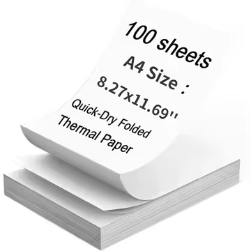 2 livres Papier thermique pliable Papier A4 blanc