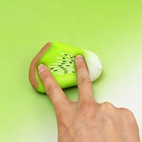 Jouet de décompression en caoutchouc en forme de kiwi, à rebond lent, amusant, pour soulager le stress