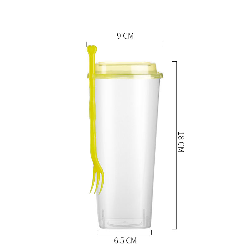 Tasse de 960ml avec couvercle jaune