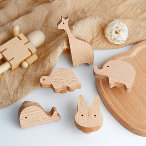 Wood Handle <strong>Knob</strong> Cartoon Animal Shape Cupboard Wardrobe Cabinet Drawer <strong>Door</strong> Solid Wooden Handles <strong>Knobs</strong> for Kids Furniture - Product Image 3