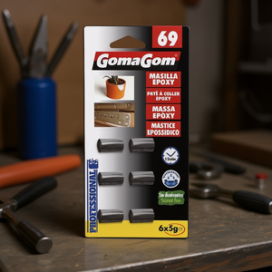 Masilla Epoxi Impermeable Sensible a la Presión GomaGom 6x5g, Kit de Reparación Industrial Profesional - Product Image 3
