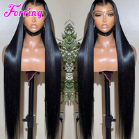 Wig rambut manusia Vietnam asli 13x6, full frontal lace tanpa lem, lurus alami, HD lace frontal wig untuk wanita kulit hitam