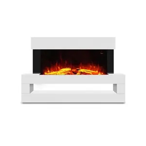 Custom modern decorative flame remote control wall mounted electric fireplaces