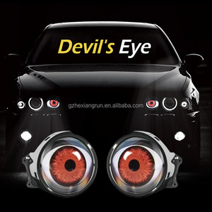 Lentille de phare de projecteur automobile avec œil de <span class=keywords><strong>démon</strong></span> DIY - LED Angel Eyes multicolores personnalisables contrôlées par application - Product Image 5