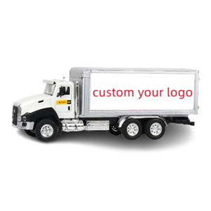 Logo personnalisé voiture moulée sous pression 1:50 métal jouet fourgonnettes véhicules Pullback voiture Cargo camion-citerne camions à ordures jouet pour les cadeaux d'affaires - Product Image 1