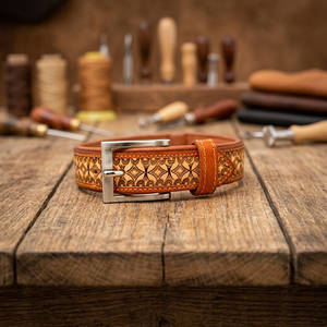 Superior Quality Handmade Soft Padded Leather Eco-Friendly Fashion <b>Dog</b> <b>Leash</b> with Hand Tooled Design Manufacturer Medium - Product Image 2