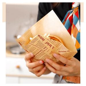 Sac en papier kraft en forme de L personnalisé, imprimé, résistant à l'huile et à la graisse, pour la vente à emporter, la restauration rapide, les courses et les plats chauds, avec votre propre logo - Product Image 1