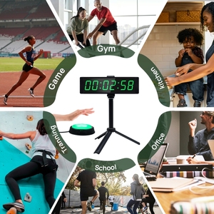 Cronómetro <span class=keywords><strong>Digital</strong></span> LED Portátil YIZHI, Fácil <span class=keywords><strong>de</strong></span> Usar, para Gimnasio y Fitness, con Control Remoto, Botón <span class=keywords><strong>de</strong></span> Cuenta Regresiva, Soporte <span class=keywords><strong>de</strong></span> Mesa - Product Image 6