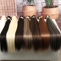 Fibre Naturelle Cheveux Synthétiques Fournisseurs Minglong Vente en Gros Extensions de Cheveux Semi-Naturels Tissages Synthétiques Tresses Paquets