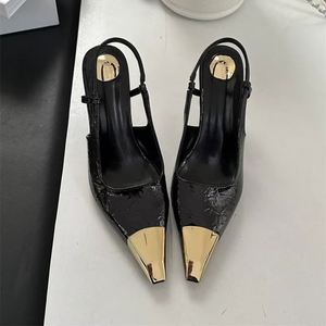 รองเท้าส้นสูงแบบสวมเปิดส้น ดีไซน์หรูหราสำหรับผู้หญิง ขายส่ง แฟชั่นอินเทรนด์ ปลายแหลม ส้นตึกสูงพิเศษ ระบายอากาศได้ดี เหมาะสำหรับฤดูร้อนและกิจกรรมกลางแจ้ง - Product Image 4