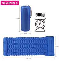 Matelas de couchage gonflable ultraléger et compact avec pompe de gonflage externe pour le camping et la randonnée