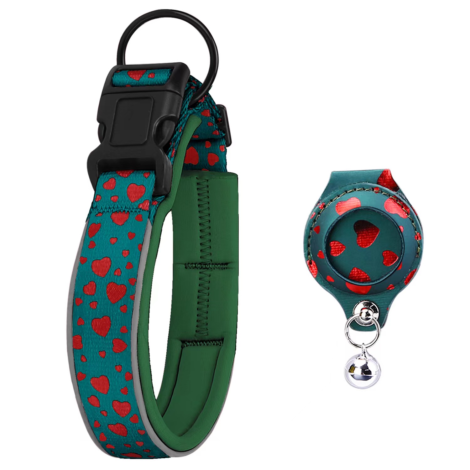 Nice Quality Detachable Dog Collar With Air Tag Hole Multi-Color Nylon&Cotton Pet Accessory For Pet Dog