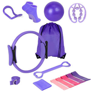 Kit de Inicio de Pilates para el Hogar, 13 Piezas, Color Rosa, Accesorios de Pilates, Juego de Bandas de Resistencia, Anillo y Pelota con Bandas de Resistencia - Product Image 3