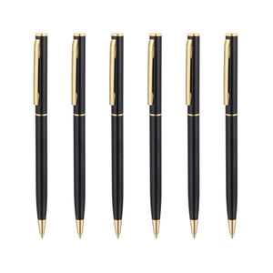 Custom Metal <b>Pens</b> <b>White</b> Black Navy Barrel 1.0mm Black Ink Luxury Ballpoint <b>Pen</b> with Logo - Product Image 2