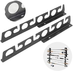 ชั้นวางคันเบ็ดตกปลา,ราว11ตัวเหล็กสีดำจัดระเบียบแกนและรีลคอมโบ1ชิ้น - Product Image 2