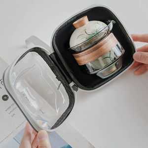 Portable Outdoor Travel <b>Tea</b>, Set Hand-Painted Handicraft Ceramic Tumbler One Pot And Three Cups Quick Guest Cup Convenience/ - Product Image 6