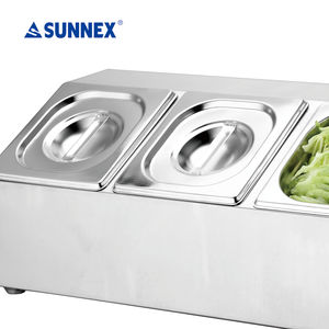 Soporte de acero inoxidable para equipo hotelero de alta calidad de fabricante en línea única con 4 rejillas para buffet - Product Image 3