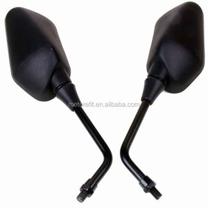 Motorefit Nero Moto Specchi Retrovisori Per Yamaha <span class=keywords><strong>Zuma</strong></span> 50 YW50 Suzuki Kawasaki Universale Del Motociclo Specchi Retrovisori - Product Image 4