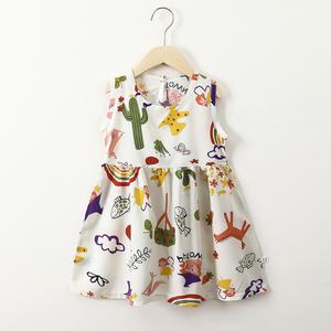 Kleinkind <span class=keywords><strong>Baby</strong></span> Mädchen Blumenmuster Sommer Active Wear Kleid Mode Kinder Boutique Satin Kleid <span class=keywords><strong>Baby</strong></span> Süße Kleidung - Product Image 2