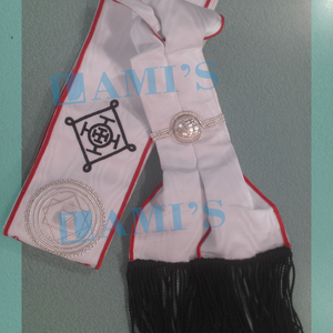 Le meilleur matériel ceinture divisionnaire de la Croix-Rouge de Constantine ceinture de régalia maçonnique brodée à la main - Product Image 1