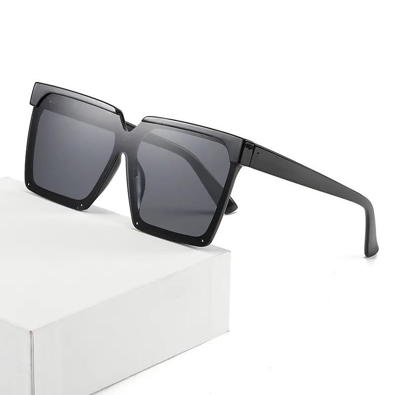 HW 9339 Big Frame Fashion UV400 Logo personalizzato Square Black Shades Luxury Brand occhiali da sole Designer occhiali da sole oversize per uomo