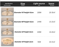 Ventilateur en cristal de style nordique lumière au plafond chambre à coucher de luxe salle à manger Led ventilateur de plafond moderne avec lumière et télécommande