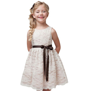 Vestido de niña con falda abullonada y ojales, vestido de princesa de encaje, vestido sin mangas para niños, verano 2022, venta al por mayor - Product Image 2