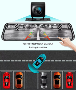 1080P 10 Inch Màn Hình Cảm Ứng Gương Ống Kính Kép HD Dash Cam Tự Động Video Ghi Âm Cho Xe Phía Sau Xem Xe Dash Máy Ảnh - Product Image 4