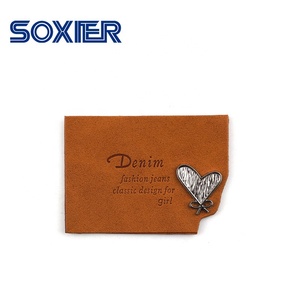 Garment <strong>Label</strong> Tags Heat Press Faux Leather <strong>Labels</strong> Iron Denim <strong>Jeans</strong> Clothing Tag Logo Embossed Pu Suede Leather Shoes - Product Image 6