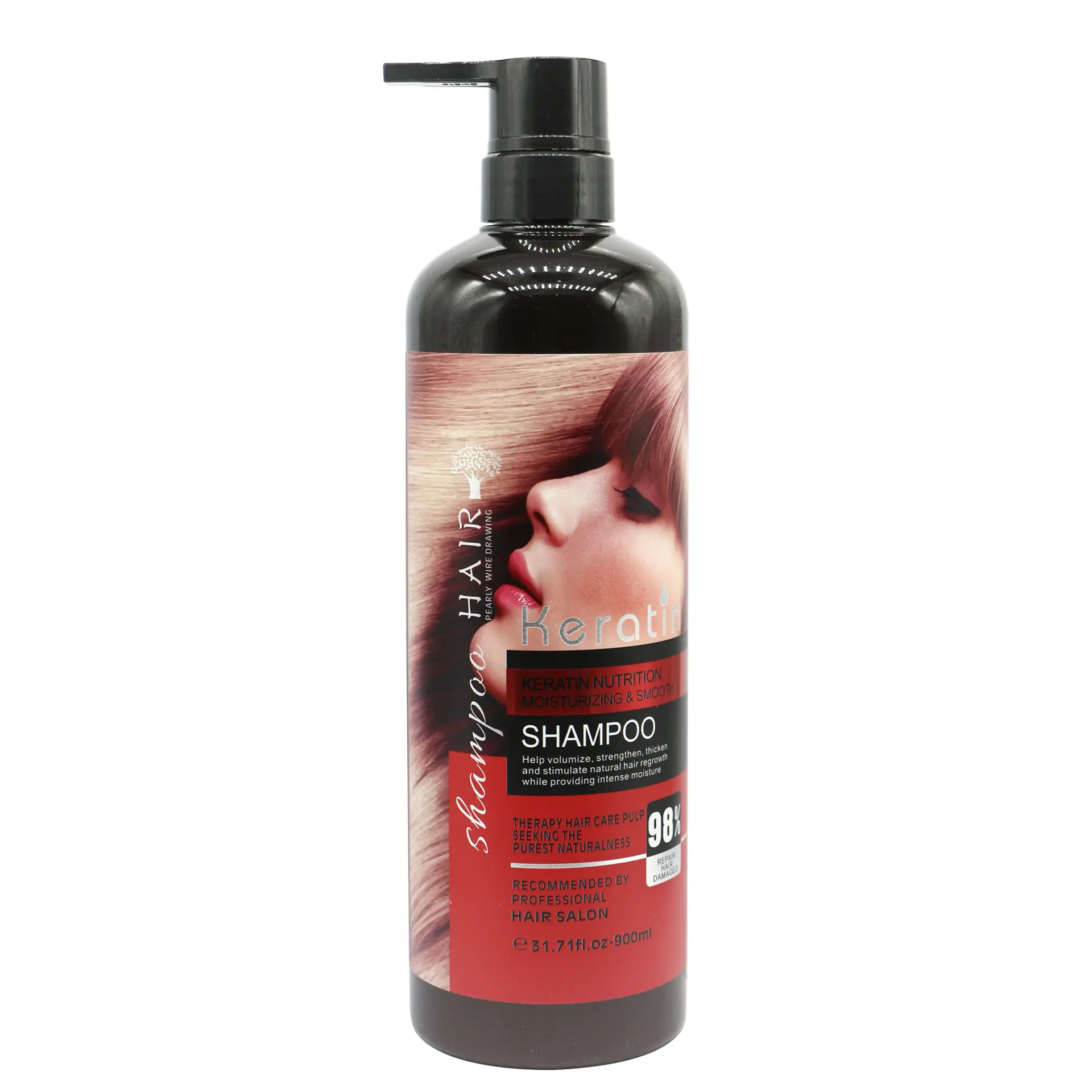 Hot Selling High Quality 900ml Keratin Shampoo and Conditioner for Hair Treatment