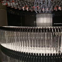 Nouveau Design d'art moderne acrylique acier inoxydable LED Source de lumière Bar hall d'hôtel Sculptures