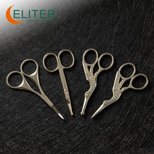 Tijeras para cutículas de acero inoxidable con punta curva Eliter, microtijeras para cutículas curvas, tijeras para cutículas de uñas - Product Image 2