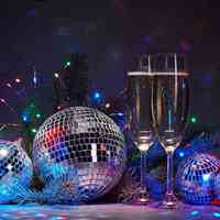 Vente en gros de boules disco rondes en verre faites à la main, argentées et noires, de 10 cm à 100 cm, fournitures de fête, décoration