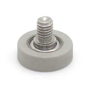 Roue manuelle à rotule M4 en acier inoxydable avec roues revêtues de caoutchouc, poulies revêtues de fluororubber, roues à roulement – Vente directe usine - Product Image 1