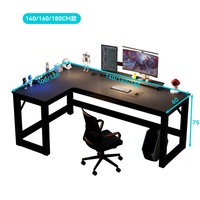 Table de jeu d'ordinateur d'angle de luxe moderne E-sports bureau double personne maison coin bureau étagère combinaison chambre à coucher