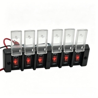 Disjoncteur de réinitialisation DC12V 16A, panneau de protection contre les surcharges 4/6 voies pour camping-car, bateau, camion, moto