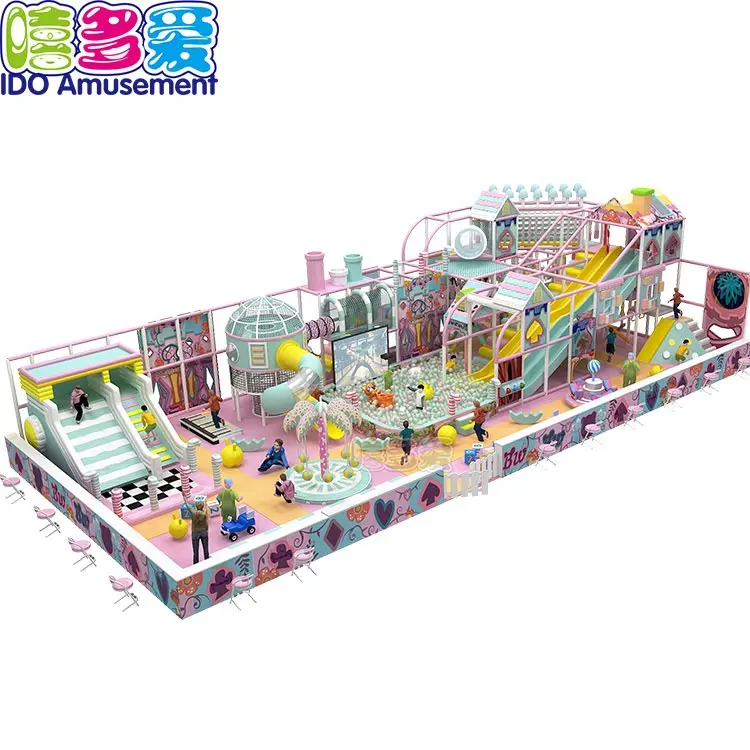 Niedriger Preis Candy Theme Bunte Kinder Indoor Soft Play Bereich Spielgeräte
