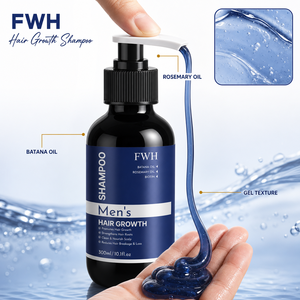Shampoo <span class=keywords><strong>anti</strong></span>-chute de cheveux personnalisé pour hommes, sérum stimulant la pousse des cheveux avec biotine et huile essentielle de romarin pour le nettoyage des cheveux - Product Image 2
